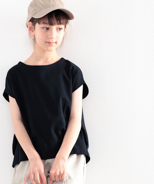 classicalelf（クラシカルエルフ）の「≪キッズ≫綿100％ 上質コットン。大人映えフレンチタックプルオーバー（Tシャツ/カットソー・キッズ・ベージュ/ブラック/ホワイト・140/130/150/160）」の16枚目の写真