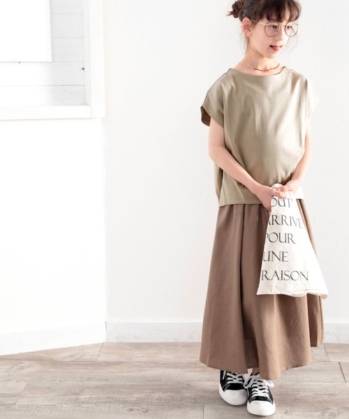 classicalelf（クラシカルエルフ）の「≪キッズ≫綿100％ 上質コットン。大人映えフレンチタックプルオーバー（Tシャツ/カットソー・キッズ・ベージュ/ブラック/ホワイト・140/130/150/160）」の17枚目の写真