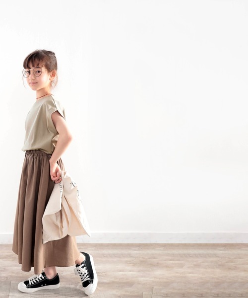 classicalelf（クラシカルエルフ）の「≪キッズ≫綿100％ 上質コットン。大人映えフレンチタックプルオーバー（Tシャツ/カットソー・キッズ・ベージュ/ブラック/ホワイト・140/130/150/160）」の19枚目の写真