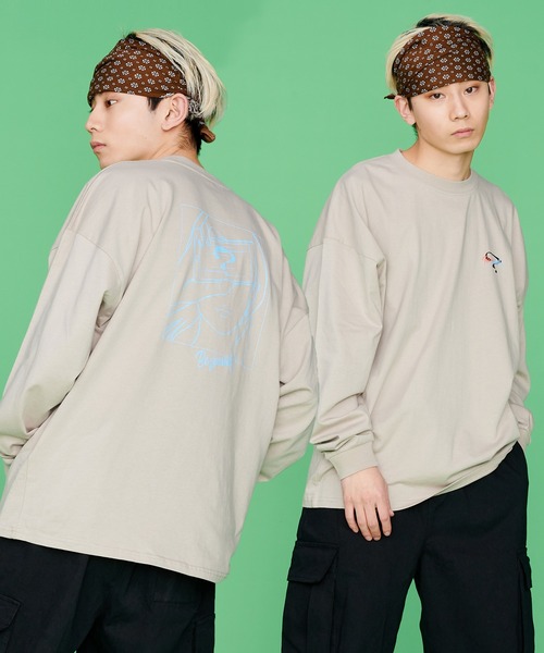 Ressaca（レサーカ）の「WEB限定 別注 オーバーサイズ バックプリントロンT（Tシャツ/カットソー・レディース・ホワイト/ブラック/パープル/サックスブルー/ライム/グリーン/ホワイト系その他/ブラック系その他/ベージュ系その他/グリーン系その他/ブルー系その他/パープル系その他/グレイッシュベージュ/チャコール/ホワイト系その他3/ホワイト系その他4/ブラック系その他2/ベージュ系その他2/ベージュ系その他3・S/M/L）」の11枚目の写真