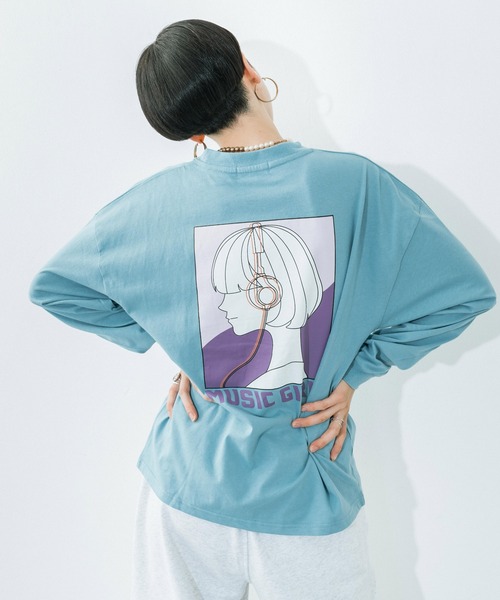 Ressaca（レサーカ）の「WEB限定 別注 オーバーサイズ バックプリントロンT（Tシャツ/カットソー・レディース・ホワイト/ブラック/パープル/サックスブルー/ライム/グリーン/ホワイト系その他/ブラック系その他/ベージュ系その他/グリーン系その他/ブルー系その他/パープル系その他/グレイッシュベージュ/チャコール/ホワイト系その他3/ホワイト系その他4/ブラック系その他2/ベージュ系その他2/ベージュ系その他3・S/M/L）」の17枚目の写真