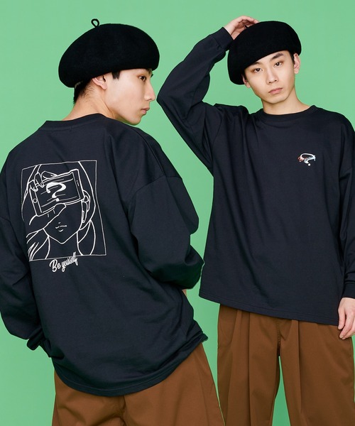 Ressaca（レサーカ）の「WEB限定 別注 オーバーサイズ バックプリントロンT（Tシャツ/カットソー・レディース・ホワイト/ブラック/パープル/サックスブルー/ライム/グリーン/ホワイト系その他/ブラック系その他/ベージュ系その他/グリーン系その他/ブルー系その他/パープル系その他/グレイッシュベージュ/チャコール/ホワイト系その他3/ホワイト系その他4/ブラック系その他2/ベージュ系その他2/ベージュ系その他3・S/M/L）」の7枚目の写真