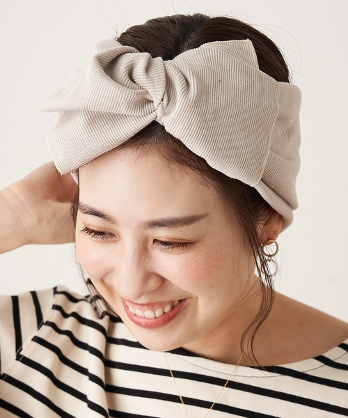 CIAOPANIC TYPY（チャオパニックティピー）の「lilBIGリブターバン（ヘアバンド・レディース・ブラウン/ブラック/ベージュ/ホワイト系その他/ブルー・ONE SIZE）」の2枚目の写真