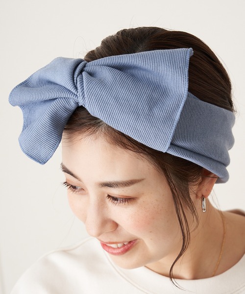 CIAOPANIC TYPY（チャオパニックティピー）の「lilBIGリブターバン（ヘアバンド・レディース・ブラウン/ブラック/ベージュ/ホワイト系その他/ブルー・ONE SIZE）」の5枚目の写真