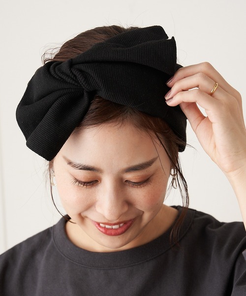 CIAOPANIC TYPY（チャオパニックティピー）の「lilBIGリブターバン（ヘアバンド・レディース・ブラウン/ブラック/ベージュ/ホワイト系その他/ブルー・ONE SIZE）」の3枚目の写真