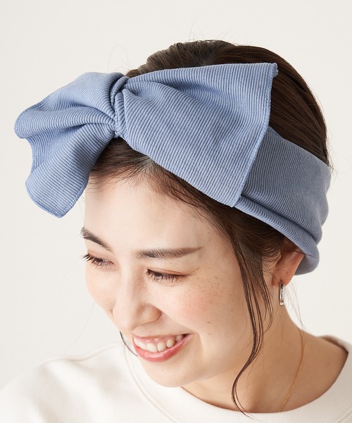 CIAOPANIC TYPY（チャオパニックティピー）の「lilBIGリブターバン（ヘアバンド・レディース・ブラウン/ブラック/ベージュ/ホワイト系その他/ブルー・ONE SIZE）」の14枚目の写真