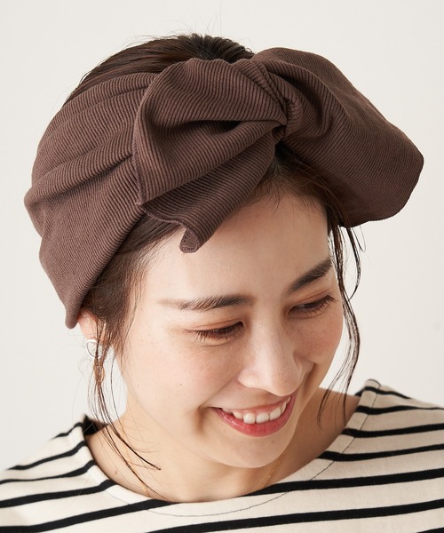 CIAOPANIC TYPY（チャオパニックティピー）の「lilBIGリブターバン（ヘアバンド・レディース・ブラウン/ブラック/ベージュ/ホワイト系その他/ブルー・ONE SIZE）」の10枚目の写真