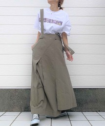 Q | コットンバイオ サスペンダースカート(スカート)