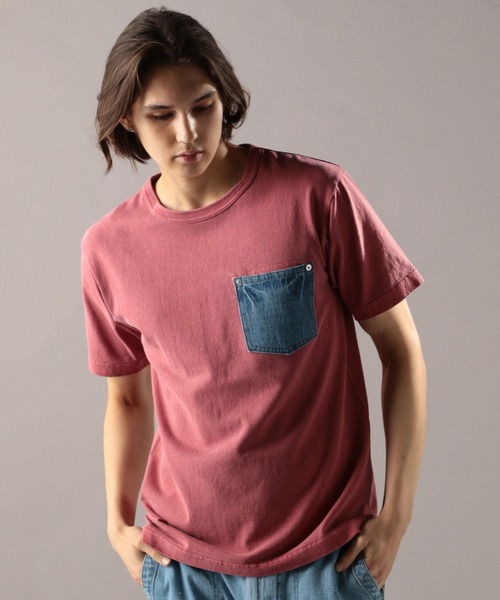 AVIREX（アヴィレックス）の「【TYPE BLUE/タイプブルー】デニムポケット Tシャツ/DENIM POCKET T-SHIRT（Tシャツ/カットソー・メンズ・ブラック/アイボリー/ネイビー/レッド・MEDIUM/LARGE/X-LARGE/XX-LARGE）」の4枚目の写真