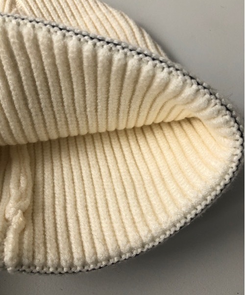 SANSeLF(サンセルフ)の「【SANSeLF】logo knit beanie sana13(ニットキャップ/ビーニー・レディース・ホワイト/ブラック・FREE)」の9枚目の写真