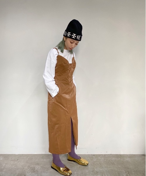 SANSeLF(サンセルフ)の「【SANSeLF】logo knit beanie sana13(ニットキャップ/ビーニー・レディース・ホワイト/ブラック・FREE)」の5枚目の写真