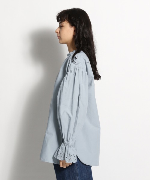 niko and...（ニコアンド）の「タイプライター2WAYブラウス（シャツ/ブラウス・レディース・ライトブルー/オフホワイト/チャコール・LARGE/MEDIUM）」の16枚目の写真