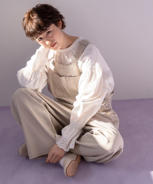 niko and...（ニコアンド）の「タイプライター2WAYブラウス（シャツ/ブラウス・レディース・ライトブルー/オフホワイト/チャコール・LARGE/MEDIUM）」の18枚目の写真