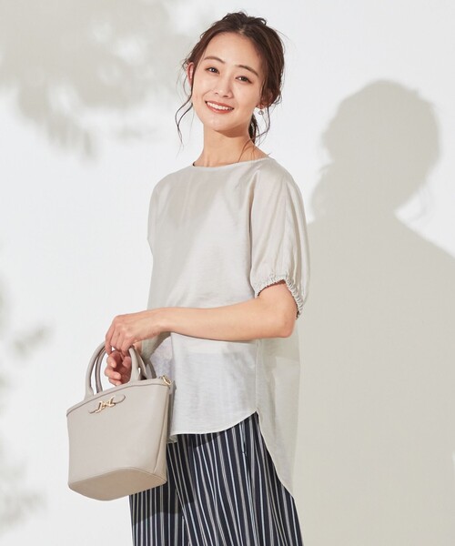 ANY SIS(エニィスィス)の「【洗える】カールマイヤー ブラウス(シャツ/ブラウス・レディース・ライトグレー系/スカイブルー系/ピンク系・2)」の1枚目の写真