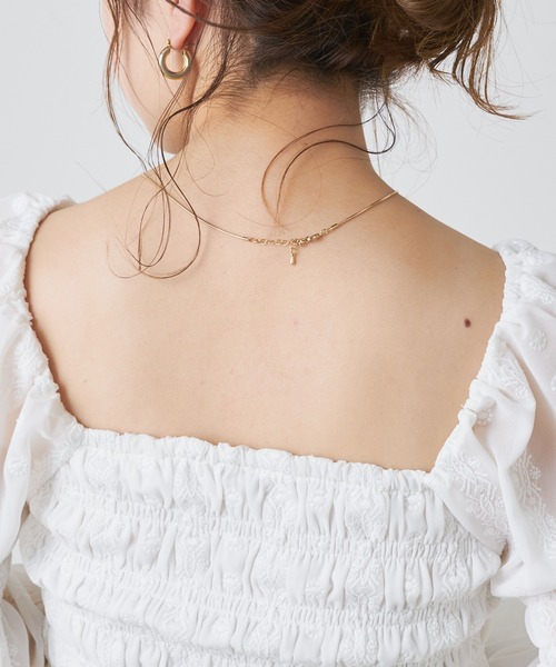 Chico（チコ）の「シャーリング刺繍レースパフスリーブブラウス（シャツ/ブラウス・レディース・ホワイト/ブラック/ミント・FREE）」の8枚目の写真