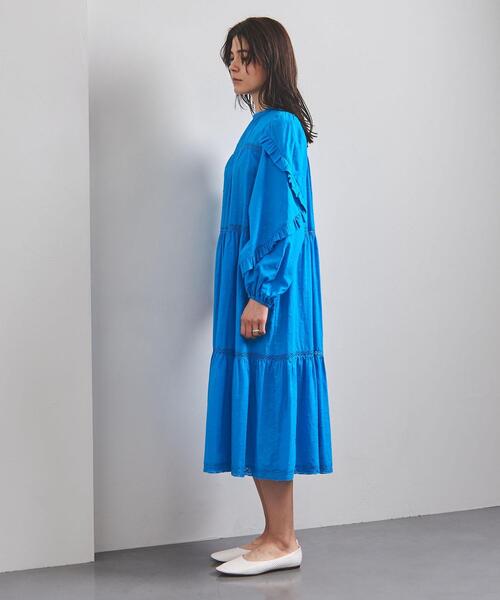 MUVEIL（ミュベール）の「＜MUVEIL（ミュベール）＞ドット レース マキシワンピース ■■■（ワンピース・レディース・コバルトブルー/ブラック・36）」の4枚目の写真