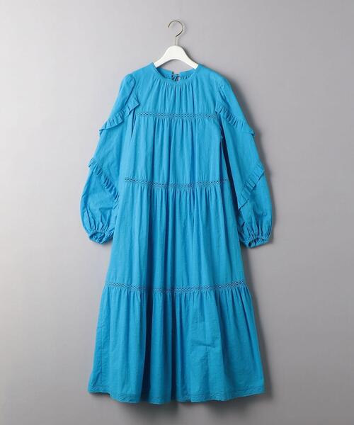 MUVEIL（ミュベール）の「＜MUVEIL（ミュベール）＞ドット レース マキシワンピース ■■■（ワンピース・レディース・コバルトブルー/ブラック・36）」の7枚目の写真