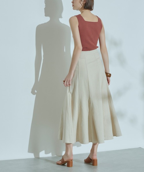 titivate（ティティベイト）の「ｽｸｴｱﾈｯｸﾆｯﾄﾀﾝｸﾄｯﾌﾟ（タンクトップ・レディース・ブラック/パープル/ブラウン系その他/グレイッシュベージュ・S/M/L）」の7枚目の写真