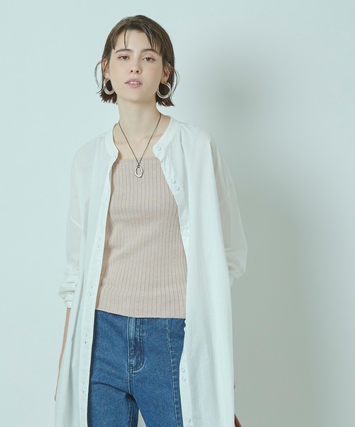 titivate（ティティベイト）の「ｽｸｴｱﾈｯｸﾆｯﾄﾀﾝｸﾄｯﾌﾟ（タンクトップ・レディース・ブラック/パープル/ブラウン系その他/グレイッシュベージュ・S/M/L）」の22枚目の写真