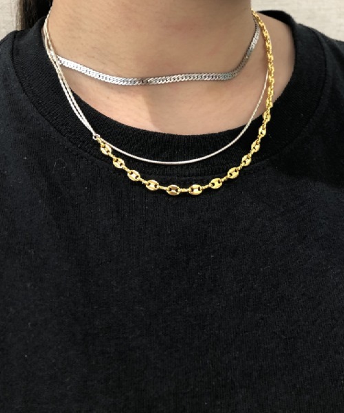 Bonjour Girl（ボンジュールガール）の「Casselini/ チェーンコンビネックレス（ネックレス・レディース・シルバー/ゴールド・FREE）」の2枚目の写真