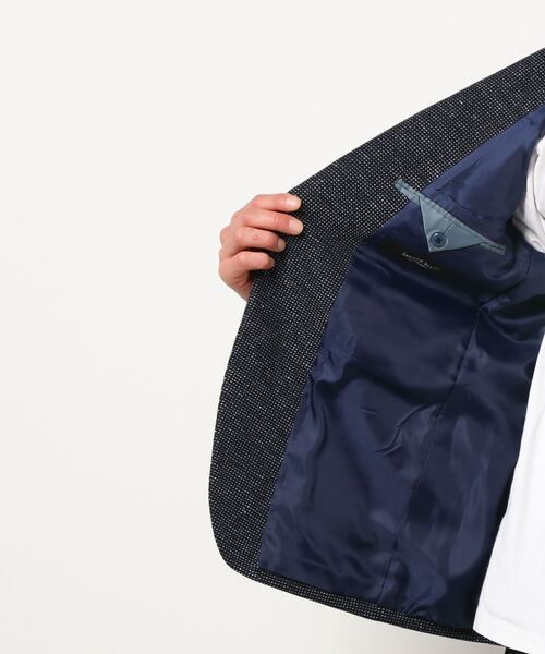 Cricket（クリケット）の「[クリケット1960] Cricket 1960 メランジニット生地 ジャケット（テーラードジャケット・メンズ・ネイビー・M/46/XL/50/S/44/L/48）」の2枚目の写真