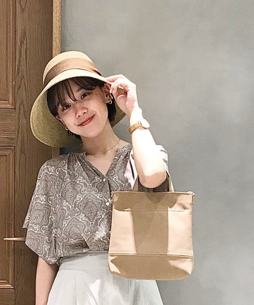 GLOBAL WORK（グローバルワーク）の「UVカット冷感キャペリン/926047（ハット・レディース・ブラック/ダークブラウン・FREE）」の15枚目の写真