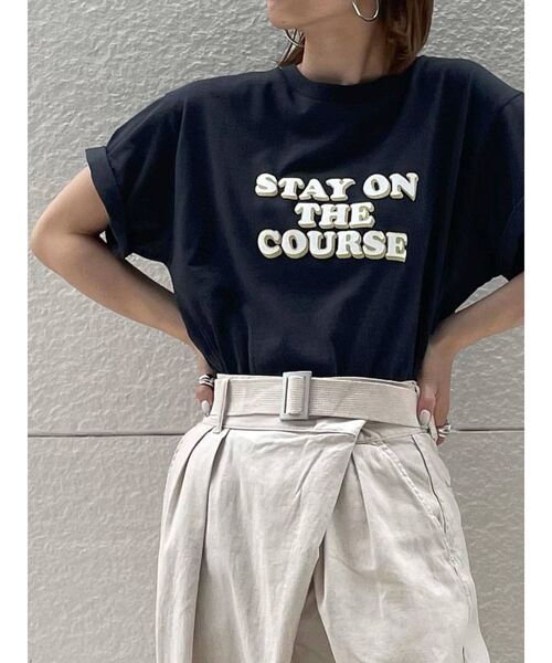 Ungrid(アングリッド)の「ロゴ発砲プリントTee(Tシャツ/カットソー・レディース・チャコールグレー/オフホワイト・FREE)」の7枚目の写真