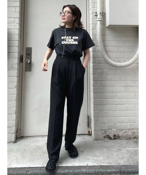 Ungrid(アングリッド)の「ロゴ発砲プリントTee(Tシャツ/カットソー・レディース・チャコールグレー/オフホワイト・FREE)」の6枚目の写真