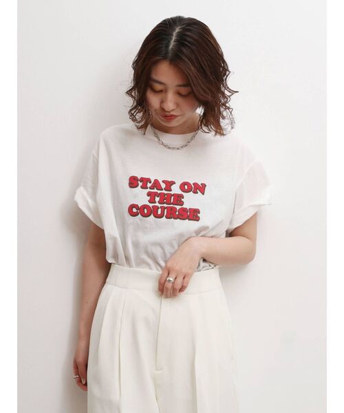 Ungrid(アングリッド)の「ロゴ発砲プリントTee(Tシャツ/カットソー・レディース・チャコールグレー/オフホワイト・FREE)」の16枚目の写真