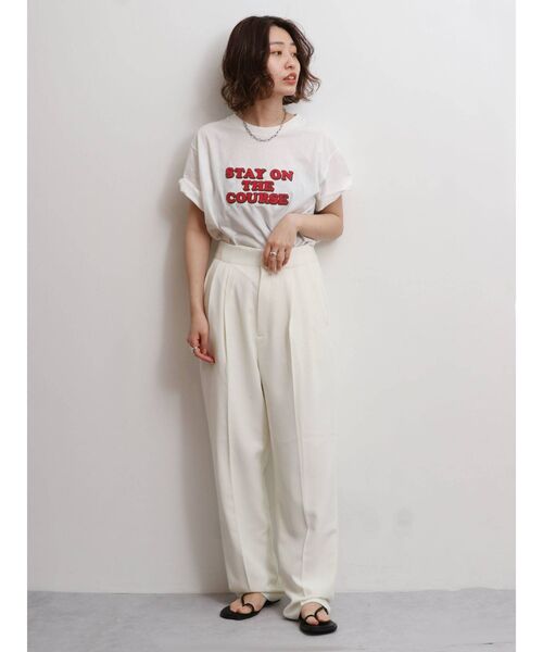 Ungrid(アングリッド)の「ロゴ発砲プリントTee(Tシャツ/カットソー・レディース・チャコールグレー/オフホワイト・FREE)」の17枚目の写真