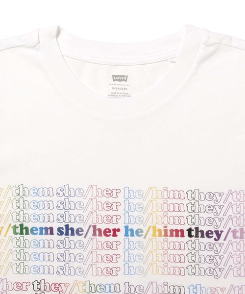 Levi's(リーバイス)の「LIBERATION ROADTRIP TEE MULTI PRIDE TEE WHITE+(Tシャツ/カットソー・メンズ・マルチ・S/M/L/XL/XS)」の7枚目の写真