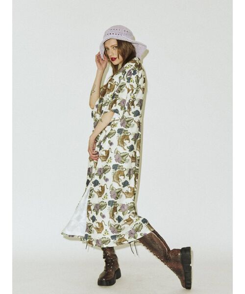 jouetie(ジュエティ)の「ジャパンヴィンテージアロハワンピース(シャツワンピース・レディース・ブラック/オフホワイト/ピンク・MEDIUM)」の18枚目の写真