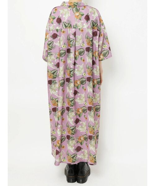 jouetie(ジュエティ)の「ジャパンヴィンテージアロハワンピース(シャツワンピース・レディース・ブラック/オフホワイト/ピンク・MEDIUM)」の5枚目の写真