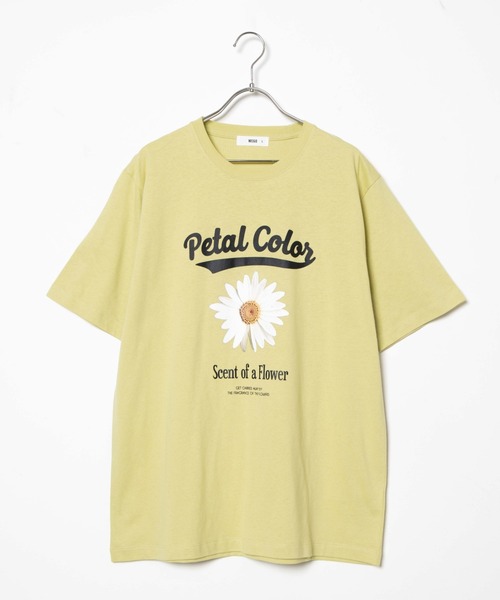 WEGO（ウィゴー）の「WEGO/flowerプリントTシャツ（Tシャツ/カットソー・レディース・ホワイト/ライム・SMALL/MEDIUM/LARGE/X-LARGE）」の3枚目の写真