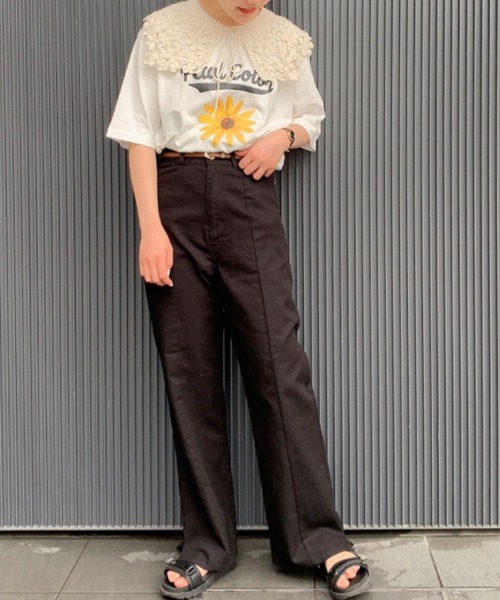 WEGO（ウィゴー）の「WEGO/flowerプリントTシャツ（Tシャツ/カットソー・レディース・ホワイト/ライム・SMALL/MEDIUM/LARGE/X-LARGE）」の19枚目の写真