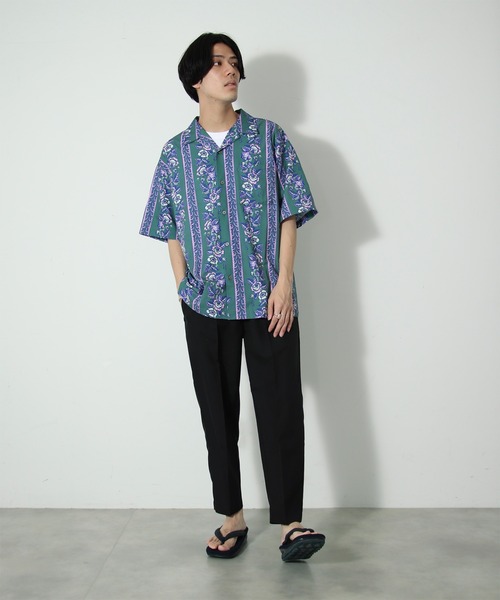 セール】【WEB限定 柄シャツ+スラックス セットアップ】RETRO PATTERN
