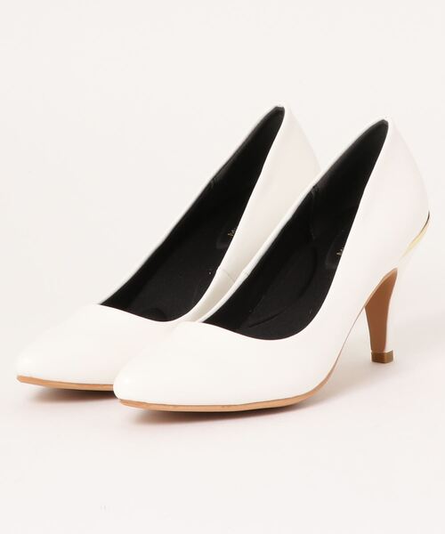SUNNY ROOM（サニールーム）の「ゴールドプレートプレーンパンプス　7530（パンプス・レディース・ピンク/ホワイト/ベージュ/ブラック・L/M/S/LL）」の2枚目の写真