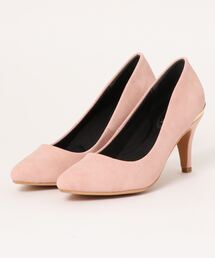 ゴールドプレートプレーンパンプス　7530