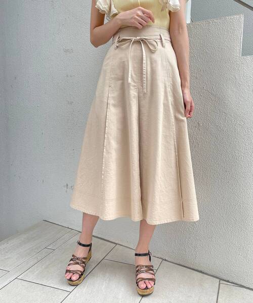 MAJESTIC LEGON（マジェスティックレゴン）の「レディフレアスカート（スカート・レディース・ベージュ/ネイビー/カーキオリーブ/ブラック・SMALL/MEDIUM）」の3枚目の写真