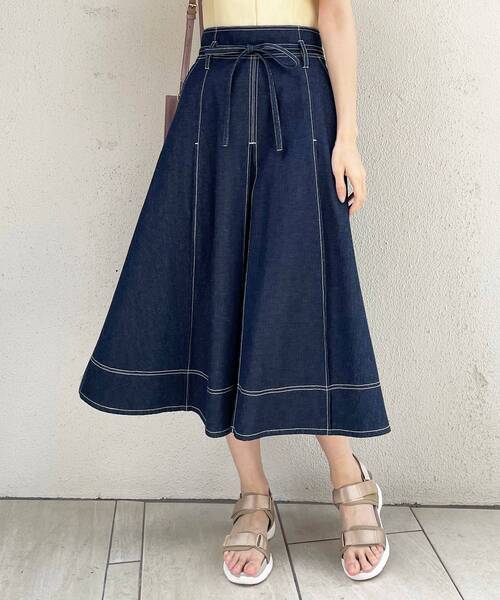 MAJESTIC LEGON（マジェスティックレゴン）の「レディフレアスカート（スカート・レディース・ベージュ/ネイビー/カーキオリーブ/ブラック・SMALL/MEDIUM）」の18枚目の写真