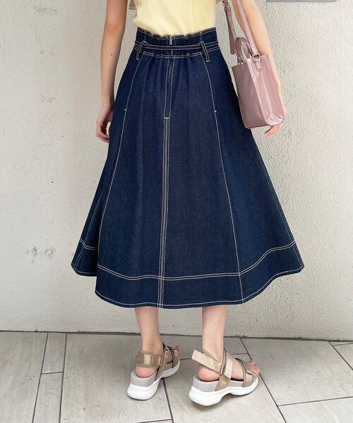 MAJESTIC LEGON（マジェスティックレゴン）の「レディフレアスカート（スカート・レディース・ベージュ/ネイビー/カーキオリーブ/ブラック・SMALL/MEDIUM）」の10枚目の写真