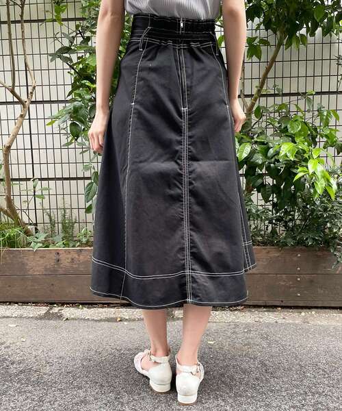 MAJESTIC LEGON（マジェスティックレゴン）の「レディフレアスカート（スカート・レディース・ベージュ/ネイビー/カーキオリーブ/ブラック・SMALL/MEDIUM）」の13枚目の写真