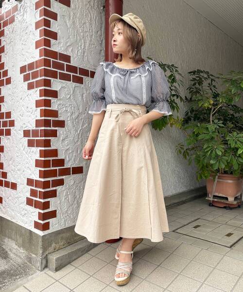 MAJESTIC LEGON（マジェスティックレゴン）の「レディフレアスカート（スカート・レディース・ベージュ/ネイビー/カーキオリーブ/ブラック・SMALL/MEDIUM）」の20枚目の写真