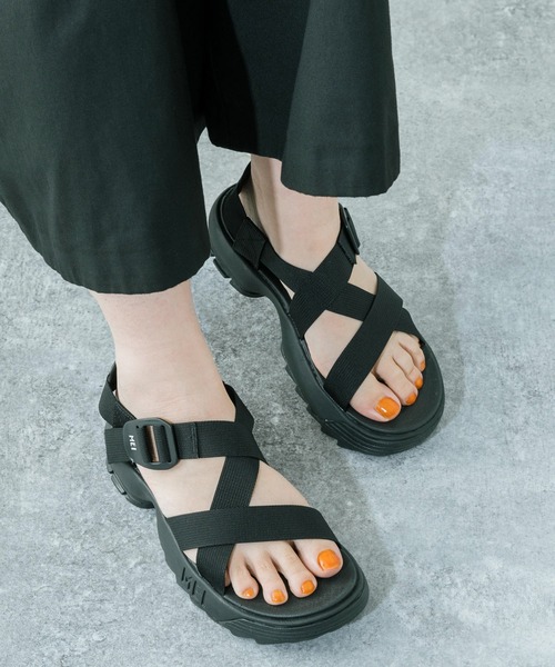 MEI（メイ）の「MEI Recycled nylon tape SANDAL 厚底シャークソール スポーツサンダル（サンダル・メンズ・ベージュ/ブラック/ネイビー/ブラウン/オリーブ・37/38/36/43/41/42）」の14枚目の写真