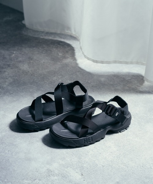 MEI（メイ）の「MEI Recycled nylon tape SANDAL 厚底シャークソール スポーツサンダル（サンダル・メンズ・ベージュ/ブラック/ネイビー/ブラウン/オリーブ・37/38/36/43/41/42）」の8枚目の写真