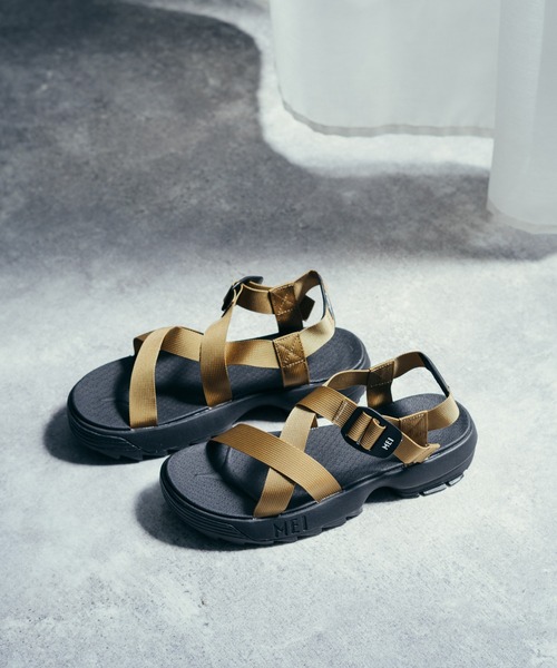 MEI（メイ）の「MEI Recycled nylon tape SANDAL 厚底シャークソール スポーツサンダル（サンダル・メンズ・ベージュ/ブラック/ネイビー/ブラウン/オリーブ・37/38/36/43/41/42）」の10枚目の写真