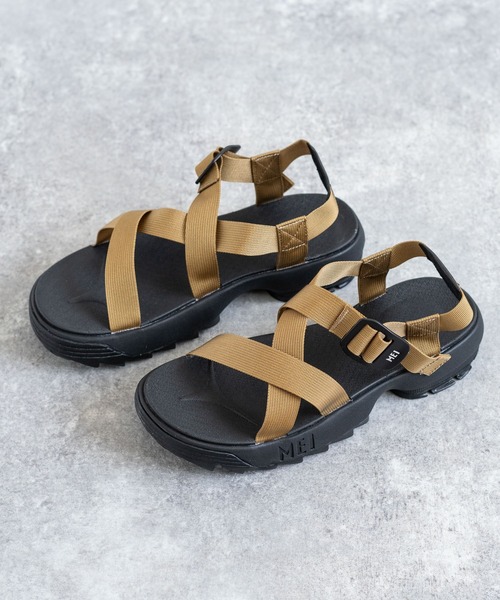 MEI（メイ）の「MEI Recycled nylon tape SANDAL 厚底シャークソール スポーツサンダル（サンダル・メンズ・ベージュ/ブラック/ネイビー/ブラウン/オリーブ・37/38/36/43/41/42）」の21枚目の写真