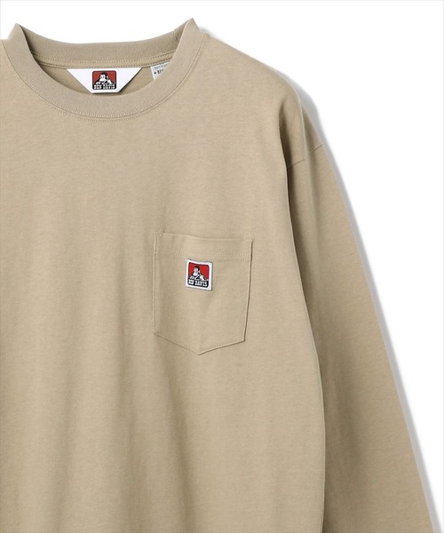 BEN DAVIS/WHITE LABEL（ベンデイビス ホワイトラベル）の「BENDAVIS/ベンデイビス/長袖ポケットTシャツ（Tシャツ/カットソー・メンズ・ブラック/ベージュ/グレー/オレンジ/ブラック系その他/グレイッシュブルー/ホワイト/ダークグリーン/パープル/カーキ/ブルー/ピンク系その他/ダークオレンジ/セージグリーン/ライトグリーン/ロイヤルブルー/ゴールド/ネイビー/バーガンディー・LARGE/MEDIUM/SMALL/X-LARGE）」の6枚目の写真