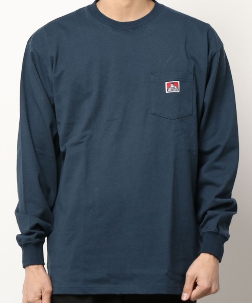 BEN DAVIS/WHITE LABEL（ベンデイビス ホワイトラベル）の「BENDAVIS/ベンデイビス/長袖ポケットTシャツ（Tシャツ/カットソー・メンズ・ブラック/ベージュ/グレー/オレンジ/ブラック系その他/グレイッシュブルー/ホワイト/ダークグリーン/パープル/カーキ/ブルー/ピンク系その他/ダークオレンジ/セージグリーン/ライトグリーン/ロイヤルブルー/ゴールド/ネイビー/バーガンディー・LARGE/MEDIUM/SMALL/X-LARGE）」の11枚目の写真