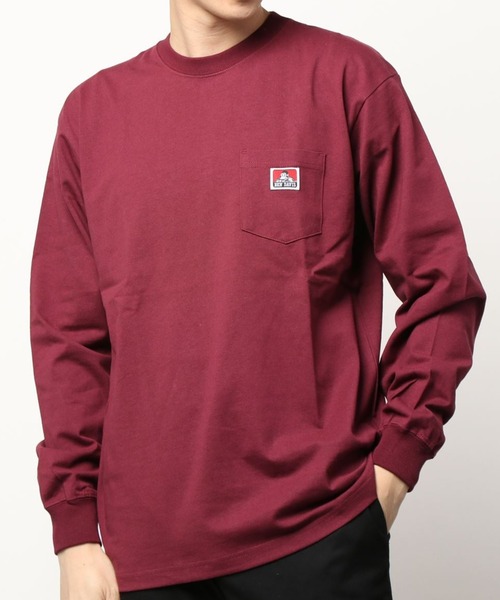 BEN DAVIS/WHITE LABEL（ベンデイビス ホワイトラベル）の「BENDAVIS/ベンデイビス/長袖ポケットTシャツ（Tシャツ/カットソー・メンズ・ブラック/ベージュ/グレー/オレンジ/ブラック系その他/グレイッシュブルー/ホワイト/ダークグリーン/パープル/カーキ/ブルー/ピンク系その他/ダークオレンジ/セージグリーン/ライトグリーン/ロイヤルブルー/ゴールド/ネイビー/バーガンディー・LARGE/MEDIUM/SMALL/X-LARGE）」の17枚目の写真